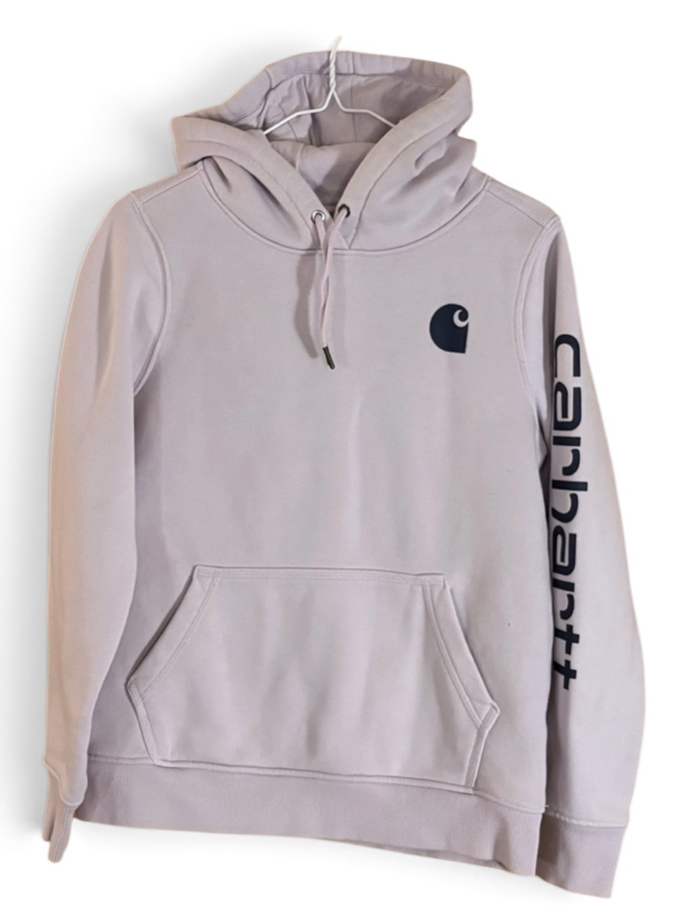 Carhartt Light Pink Relaxed Fit Logo Hoodie Sweatshirt
